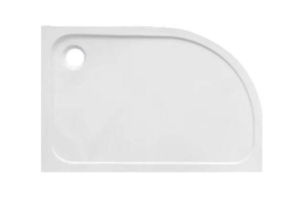 Duschwanne Viertelkreis lang