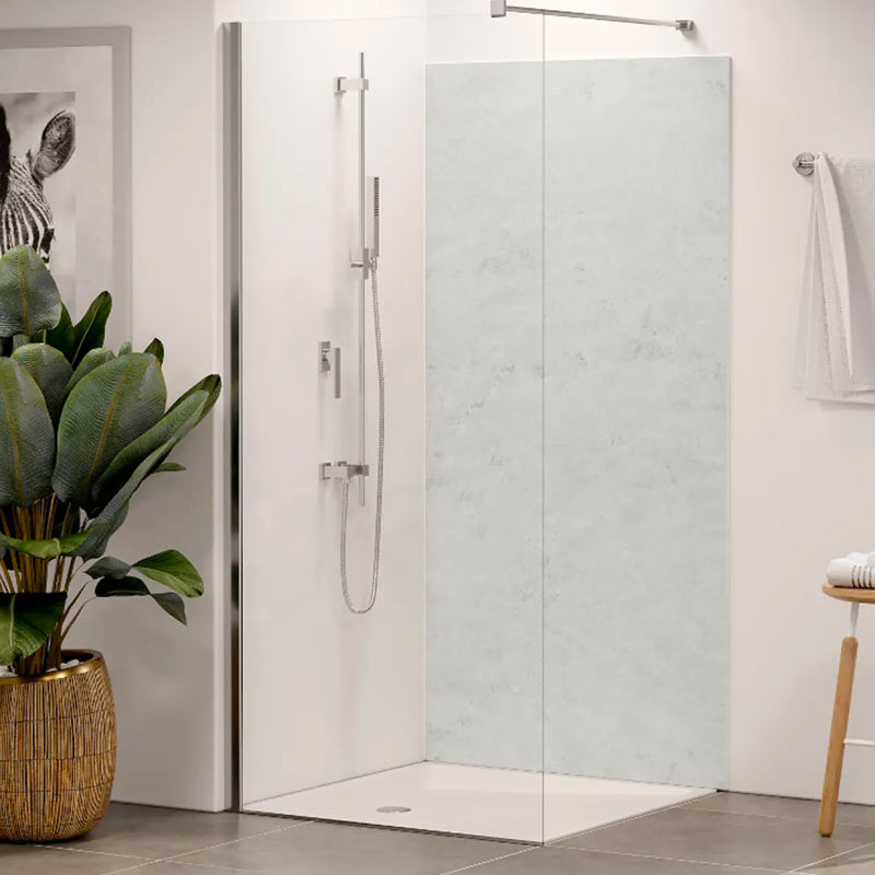 Duschrückwand hellgrau