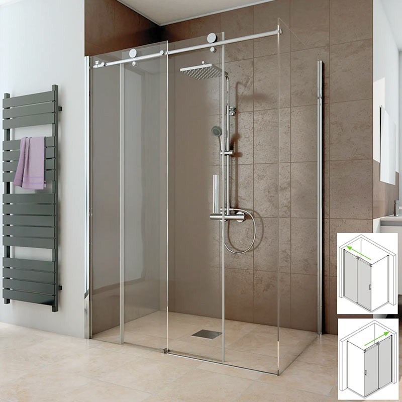 Schiebetür mit Seitenwand